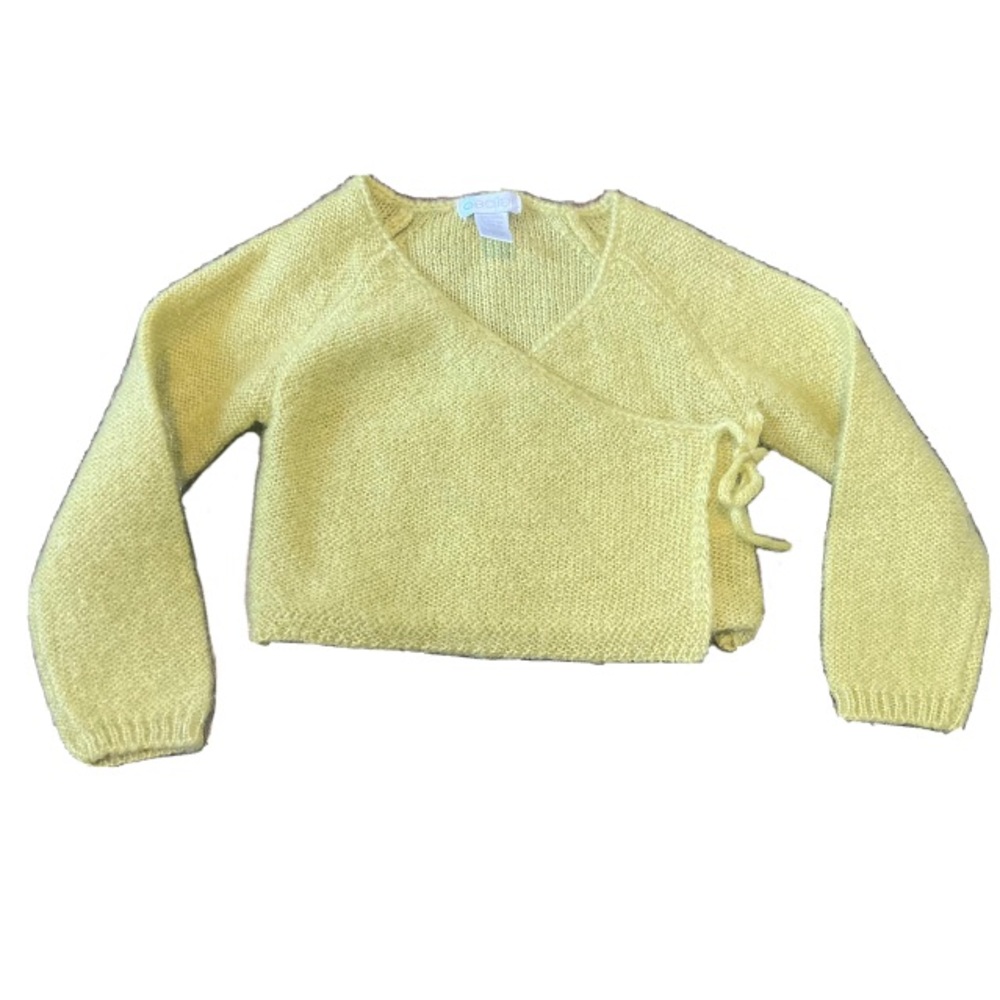 OBAIBI Baby Girl’s Knit Soft Mohair Blend Wrap Front Cardigan French Size 12M